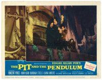 6b838 PIT & THE PENDULUM LC #7 '61 Edgar Allan Poe's greatest terror tale, Reynold Brown border art