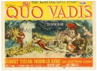 6b332 QUO VADIS TC '51 art of Robert Taylor, sexy Deborah Kerr & Peter Ustinov in Ancient Rome!