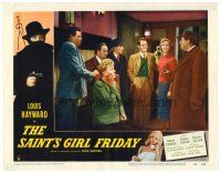 6b894 SAINT'S GIRL FRIDAY LC #4 '54 blondes and bullets can't stop Louis Hayward!
