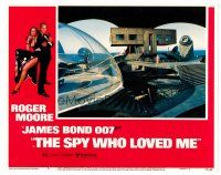 6b927 SPY WHO LOVED ME LC #6 '77 Roger Moore as James Bond, cool far shot of the enemy base!
