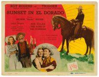 6b405 SUNSET IN EL DORADO TC '45 Roy Rogers on Trigger, with sexy Dale Evans + Gabby Hayes!