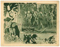 6b945 TARZAN THE MIGHTY chapter 2 LC '28 rare early serial, great border art of Tarzan & animals!