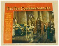 6b949 TEN COMMANDMENTS LC #3 '56 Charlton Heston as Moses says 'Let my people go' to Yul Brynner!
