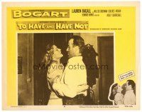 6b959 TO HAVE & HAVE NOT LC #6 R56 c/u of Humphrey Bogart & Lauren Bacall in intense embrace!