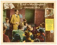 6b960 TO KILL A MOCKINGBIRD LC #3 '62 Gregory Peck with kids face down angry mob outside jail!