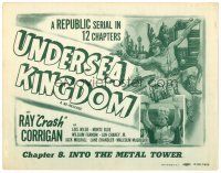 6b431 UNDERSEA KINGDOM chapter 8 TC R50 Crash Corrigan, wacky Republic sci-fi fantasy serial!