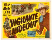6b437 VIGILANTE HIDEOUT TC '50 cool images of cowboy Allan Rocky Lane on Black Jack & with gun!