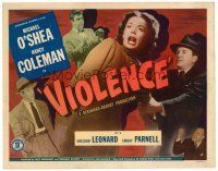 6b438 VIOLENCE TC '47 Nancy Coleman & Michael O'Shea fight undercover fascists in America!
