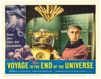 6b976 VOYAGE TO THE END OF THE UNIVERSE LC #8 '64 cool close up of guy with funky robot!