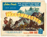 6b440 WAGON MASTER TC '50 cool artwork of Ben Johnson & wagon train, directed by John Ford!