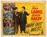 6b441 WAY OUT WEST TC R47 Laurel & Hardy classic!