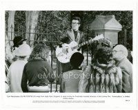 6c074 AMERICATHON 8x10 still '79 Elvis Costello plays guitar & sings in Hyde Park to raise money!