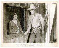6c135 BLUE STEEL 8x10 still '34 Eleanor Hunt stares at young John Wayne through wire window!