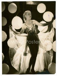 6c162 CAROLE LOMBARD 6.75x9.25 still '31 wonderful full-length portrait of actress & balloons!