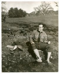 6c167 CAUGHT IN THE DRAFT candid 7.5x9.5 still '41 Bob Hope relaxing on location by Hal McAlpin!