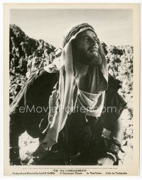 6c184 CHARLTON HESTON 8x10.25 still '56 close up as young Moses from The Ten Commandments!