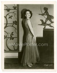 6c198 CLARA BOW 8x10 still '20s fashion photo in rhinestone bodice, flare skirt & silver slippers!