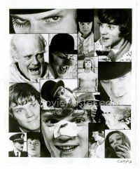 6c203 CLOCKWORK ORANGE 8x10 still '72 Stanley Kubrick classic, cool montage of Malcolm McDowell!
