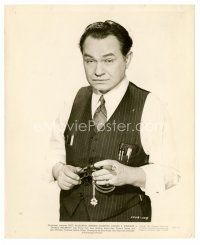 6c247 DOUBLE INDEMNITY 8x10 still '44 great close up of Edward G. Robinson holding cigar!
