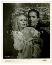6c254 DRACULA HAS RISEN FROM THE GRAVE 8x10 still '69 Hammer, vampire Christopher Lee & sexy girl!