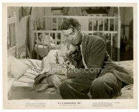 6c400 IT'S A WONDERFUL LIFE 8x10 still '46 close up of James Stewart with his child!