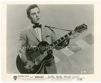 6c402 JAMBOREE 8x10 still '57 great close up of Jimmy Bowen playing guitar & singing!