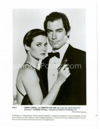 6c458 LICENCE TO KILL 8x10 still '89 Timothy Dalton as James Bond w/sexy Carey Lowell!