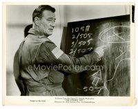 6c473 LONGEST DAY 8x10 still '62 close up of John Wayne at blackboard preparing for D-Day!
