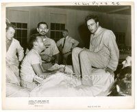 6c523 MEN candid 8x10 still '50 young Marlon Brando in his first role clowning on the set!