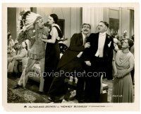 6c540 MONKEY BUSINESS 8x10 still '31 great image of man in Indian suit threatening Groucho Marx!