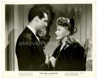 6c582 ONCE UPON A HONEYMOON 8x10 still '42 romantic c/u of pretty Ginger Rogers & Cary Grant!
