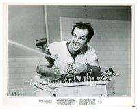 6c584 ONE FLEW OVER THE CUCKOO'S NEST 8x10 still '75 c/u of Jack Nicholson playing with sink!