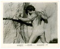 6c698 SON OF SAMSON 8x10 still '62 strongman Mark Forest as Maciste tries to move a rock wall!