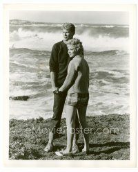 6c731 SUMMER PLACE 8x10 still '59 Sandra Dee & Troy Donahue full-length on beach!