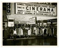 6c758 THIS IS CINERAMA candid 8x10 still '52 huge audience waiting in line outside theater!