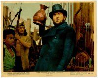 6c034 MOBY DICK color 8x10 still #8 '56 John Huston, great image of Gregory Peck as Captain Ahab!