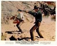 6c042 PROFESSIONALS color 8x10 still '66 Burt Lancaster & Lee Marvin in canyon shootout!
