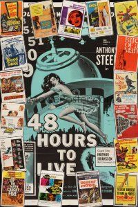 6d006 LOT OF 31 FOLDED ONE-SHEETS '53 - '67 48 Hours to Live, Harlow, Day the Earth Caught Fire!