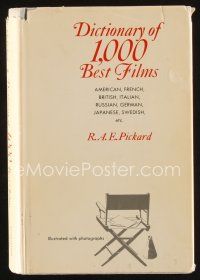 6d159 DICTIONARY OF 1000 BEST FILMS first edition hardcover book '71 from many different countries!