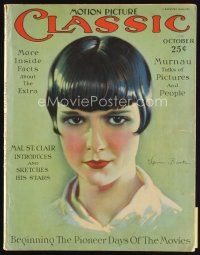 6d086 MOTION PICTURE CLASSIC magazine October 1926 wonderful art of Louise Brooks by Don Reed!