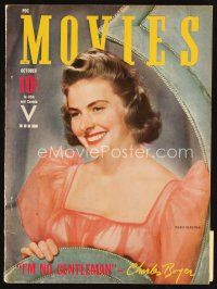 6d103 MODERN MOVIES magazine October 1941 waist-high portrait of pretty smiling Ingrid Bergman!