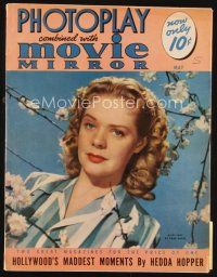 6d112 PHOTOPLAY magazine May 1941 portrait of pretty blonde Alice Faye by Paul Hesse!