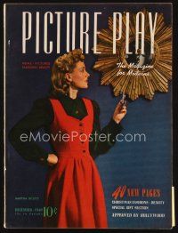 6d075 PICTURE PLAY magazine December 1940 full-length portrait of Martha Scott by Paul D'Ome!