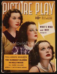 6d072 PICTURE PLAY magazine May 1939 Vivien Leigh, Hedy Lamarr & Joan Bennett all look alike!