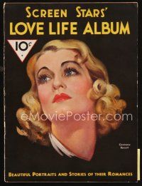 6d139 SCREEN STARS magazine 1932 art of Constance Bennett, special Love Life Album issue!