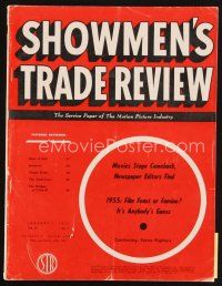 6d055 SHOWMEN'S TRADE REVIEW exhibitor magazine January 1, 1955 full-color 20,000 Leagues fold-out!