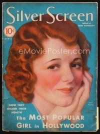 6d120 SILVER SCREEN magazine April 1931 art of pretty Janet Gaynor by John Rolston Clarke!