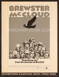 6d323 BREWSTER McCLOUD pressbook '71 Robert Altman, Bud Cort, people covered w/bird droppings!