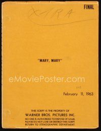 6d266 MARY MARY final draft script February 11, 1963, screenplay by Richard Breen!