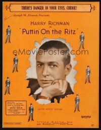 6d300 PUTTIN' ON THE RITZ sheet music '30 Irving Berlin, There's Danger In Your Eyes, Cherie!